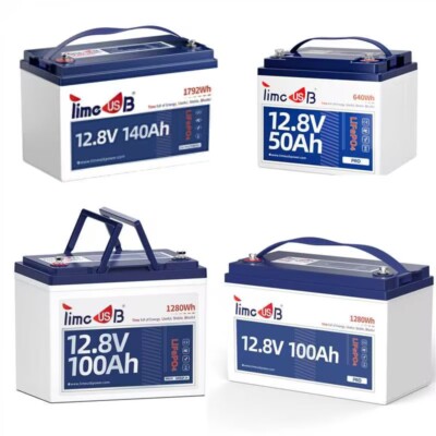 Timeusb 12V/24V 50Ah 100Ah 200Ah LiFePO4 Lithium Battery for Solar Off-grid Good