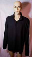    Calvin Klein Mens 1/4 Zip Pullover Liquid Touch Stretch Black XL FREE SHIP