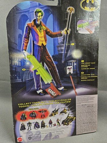Mattel DC Batman Quick Fire Joker 2003 6" Vintage Adjustable Action Figure New - Picture 5 of 8