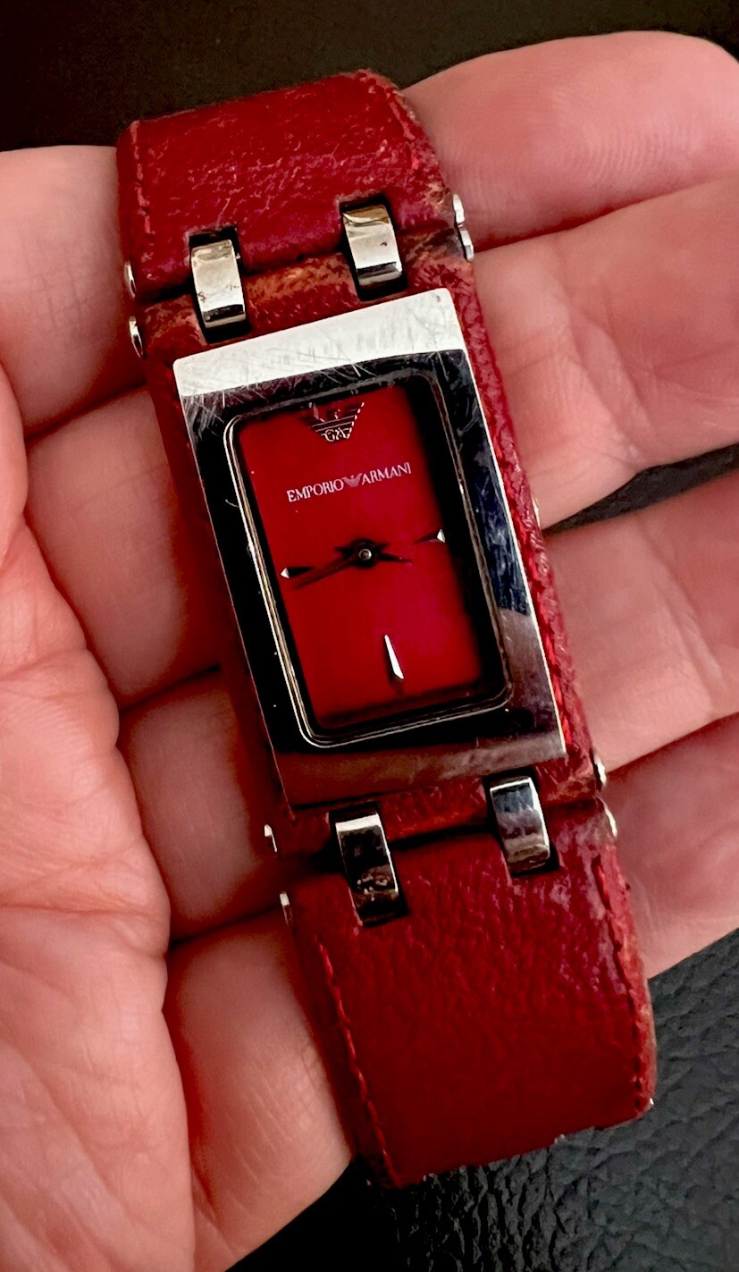 Fine Leather  Emporio Armani  Wristwatch Ladies Ar 5497