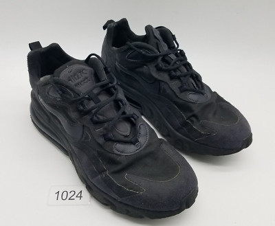 Nike Air Max 270 React Men's Size 9.5 Running Shoes Triple Black
