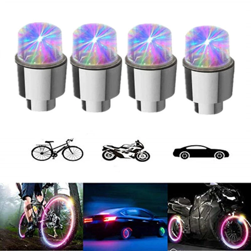 4x Car Auto Wheel Tire Tyre Air Valve Stem LED Light Caps Cover Car Accessories — 第 2/4 张图片
