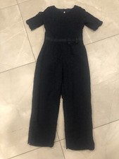 Janie And Jack Girls Lace Jumpsuit size 10 Navy