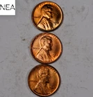 1944-D+1952-D+1955-S Lincoln Wheat Penny Cent Lot/Set ~ Gem BU Red ~ ZWL11