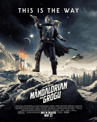 Cineworld Exklusives Star Wars - Madalorian & Grogu Poster von Matt Ferguson A3