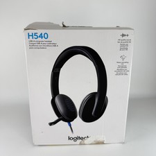 Logitech H540 USB-A Headset Wired On-Ear HD Sound Noise-Cancel Mic PC Mac