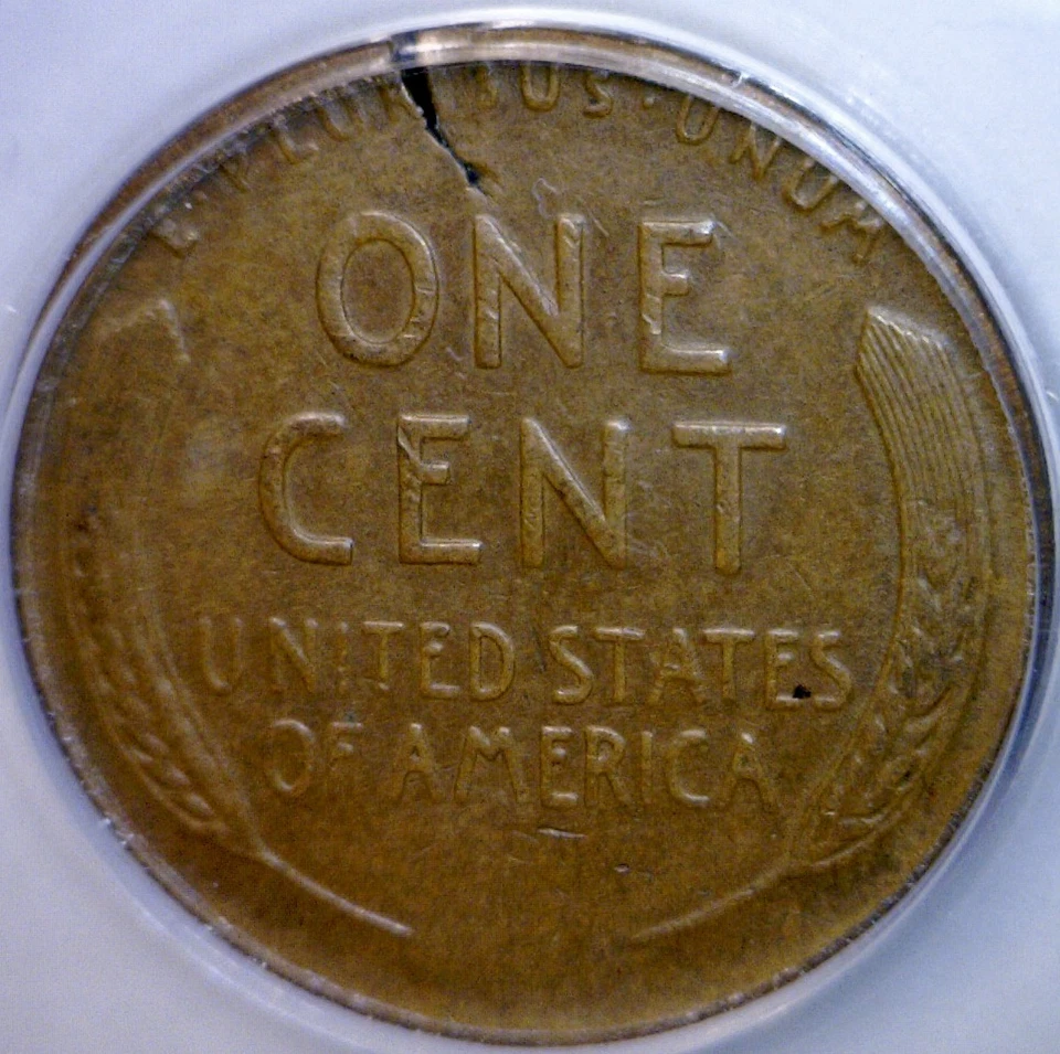 1941 ERROR ANACS EF 40 CRACKED Planchet Lincoln Wheat Cent NICE XF Coin NR - Image 2 of 4