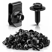 50PCS 1/4 Body Bolts U-Nut Clips Kit for Bumper Engine Cover Splash Shield Fa