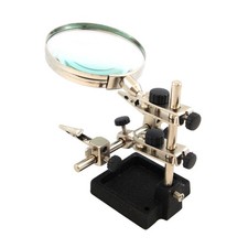 Heavy Duty Helping Hands - 3rd Hand Magnifier 3.5" Magnifying Glass Soldering