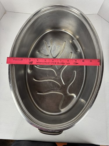 Vintage Oval Large Aluminum Roasting Pan With Lid - Bild 11 von 12
