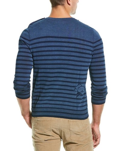 Zadig & Voltaire Kennedy Crewneck Sweater Indigo Blue SFMK1106H-Size Small - Picture 2 of 4