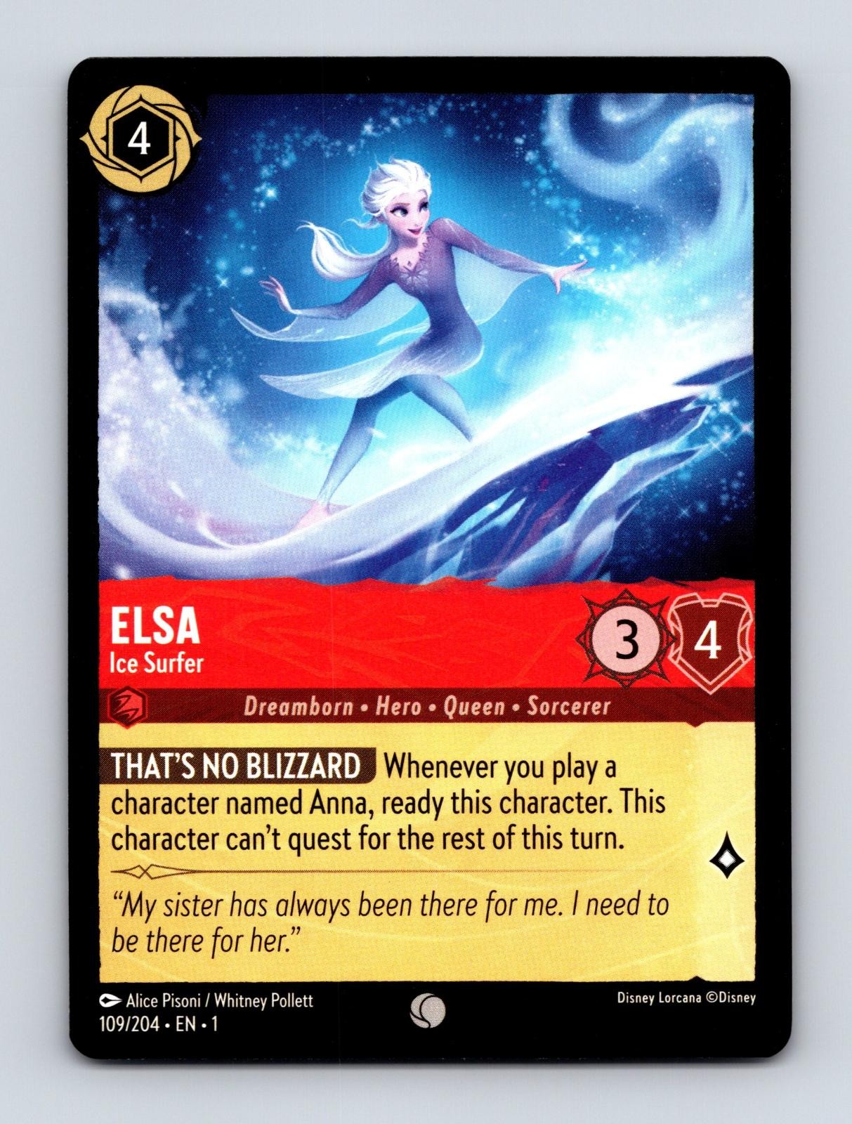 ELSA - ICE SURFER 109/204 COMMON THE FIRST CHAPTER LORCANA NM