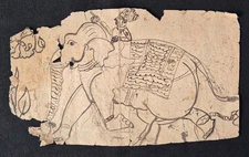 VINTAGE RARE OLD SANSKRIT/HINDI HANDWRITTEN INTRESTING MANUSCRIPT LEAF.