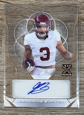 2024 Leaf Trinity #CA-JB2 Jermaine Burton Clear Bronze AUTO #/99