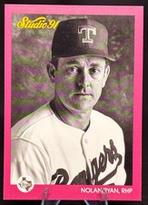 Nolan Ryan 1991 Studio #128 Texas Rangers Hall of Fame Vintage Baseball Card