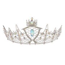 Queen Tiaras for Women Alloy Rhinestone Wedding Crowns Bride Headpiece for