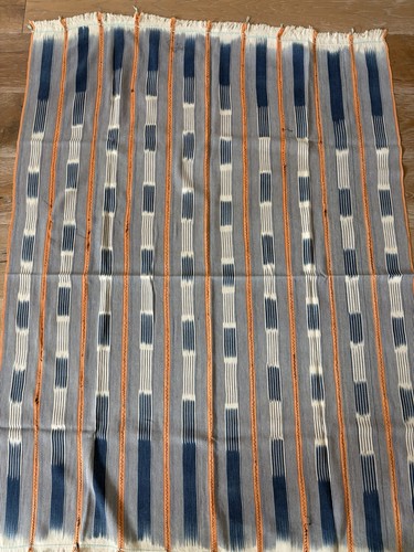 Vintage African Baule Fabric Stripes Mudcloth 54”x40”W - #(3)459