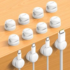 12 Pack Rotating Cord Organizer Cable Management Clips For Desk Office Nights...