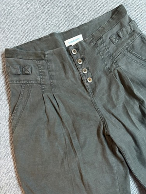 #ad Sundance Dark Gray Quinn Linen Blend Pants Wide Leg Sz 8 BOHO Festival Lagenlook $30.15