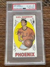 1969-70 1969 Topps Gail Goodrich PSA/DNA 6.5 signed autographed card SHARP RC!!
