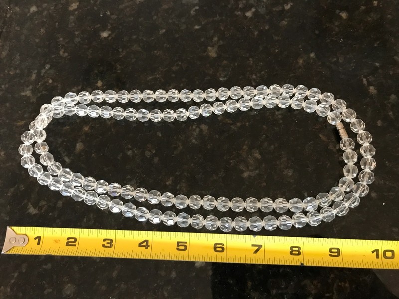 1960s Vintage PRECIOSA Czech Crystal Necklace / BoHo / Art Deco / Flapper