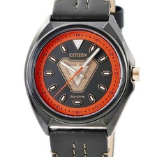 CITIZEN Eco Drive Tony Stark '63 AW2075-05W Unused Black Iron Man Collabor