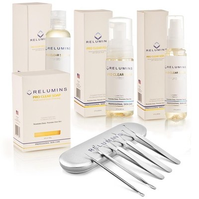 Pro Clear Skincare Gift Set for Women   4-in-1 Acne System + Tool Kit   Pampe...