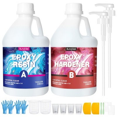256oz Epoxidharz Set Epoxy Resin mit Härter &Färbe Transparent ResinSet Glasklar