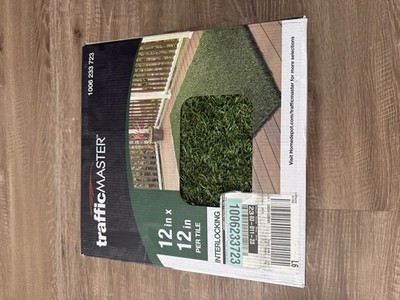 Artificial Grass Square Tiles 9 Pieces 12 x 12 Inch