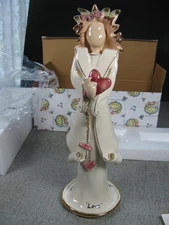 Blue Sky Clayworks Heather Goldminc Seasons of Angels Love-Heart Candle Holder