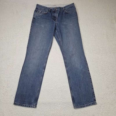 Toast Jeans Größe 12 Blau Denim Regular Fit Gerades Bein