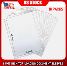 10-Pack 8.5×11-Inch Top-Loading Document Sle...