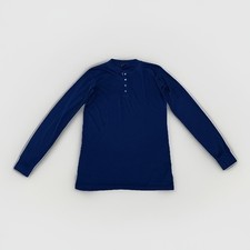 Patagonia Capilene VTG Henley Shirt Blue Medium USA Made Long Sleeve Base Layer