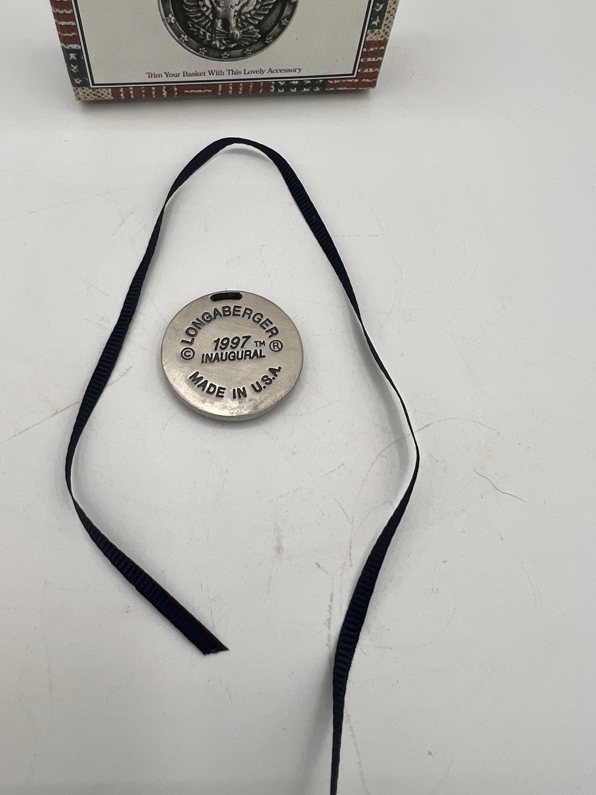 Longaberger 1997 Inaugural Basket Tie-On Only- NEW