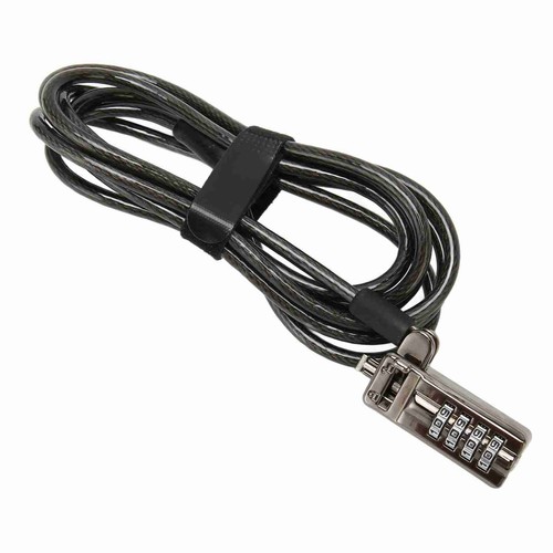 (Black)Laptop Combination Lock Keyless Theft Deterrent Computer Laptop Cable - Afbeelding 3 van 12