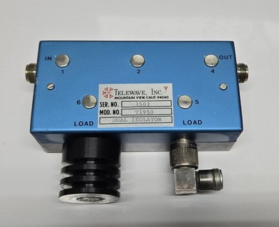 TELEWAVE T1950 Dual Isolator 806-960 Mhz 35 Watt Load HAM 900 Mhz