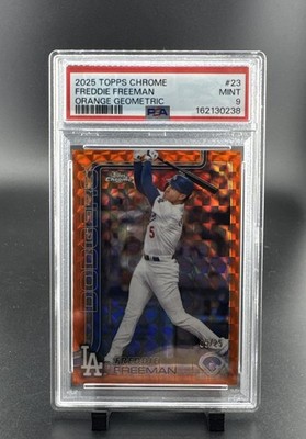 2025 Topps Chrome - Freddie Freeman #23 Orange Geometric Refractor /25