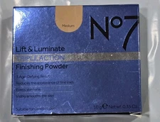 No7 Lift & Luminate Triple Action Translucent Finishing Powder - Medium 0.35 oz