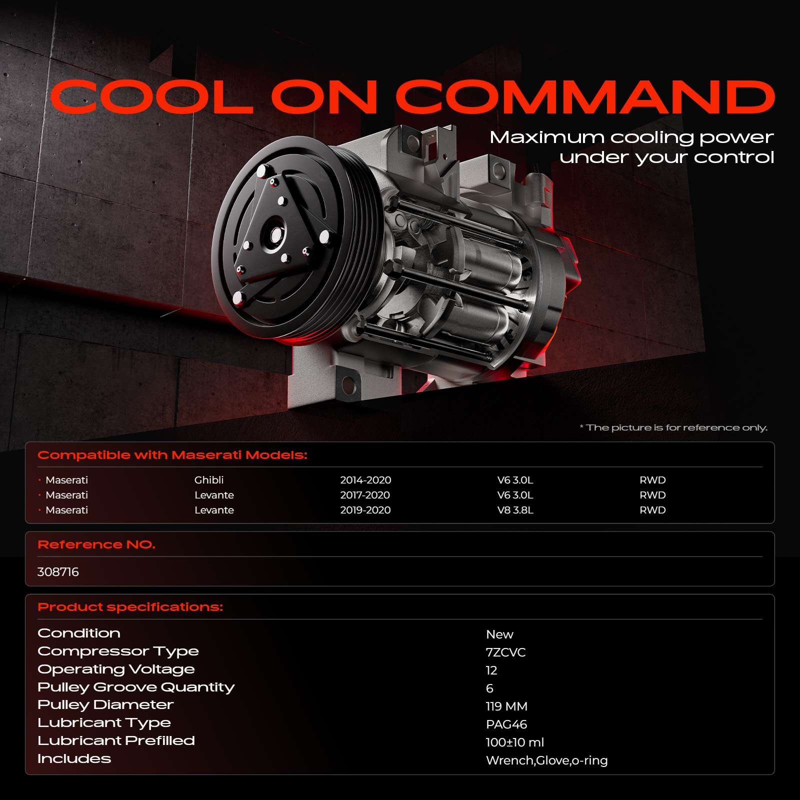 Maserati Ghibli 2017-2020 Rear Ac compressors Set
