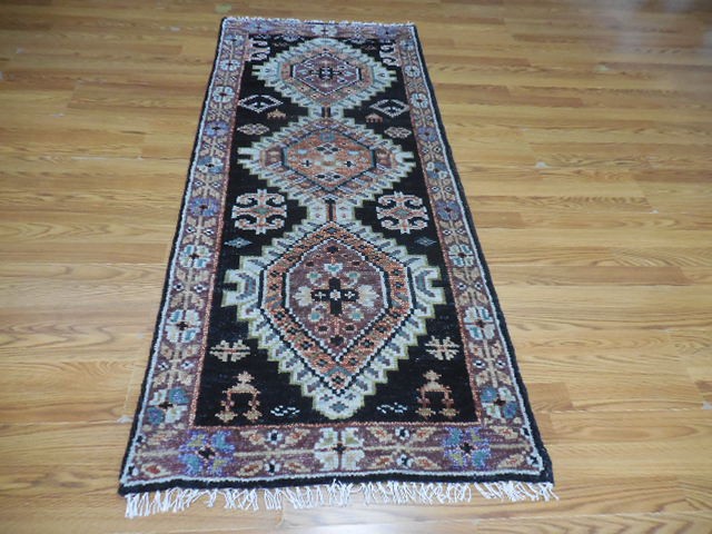 Turkish Oushak Rug,Geometric Multicolored Area Rug,Handmade Bohemian Rug 2.7x6.2