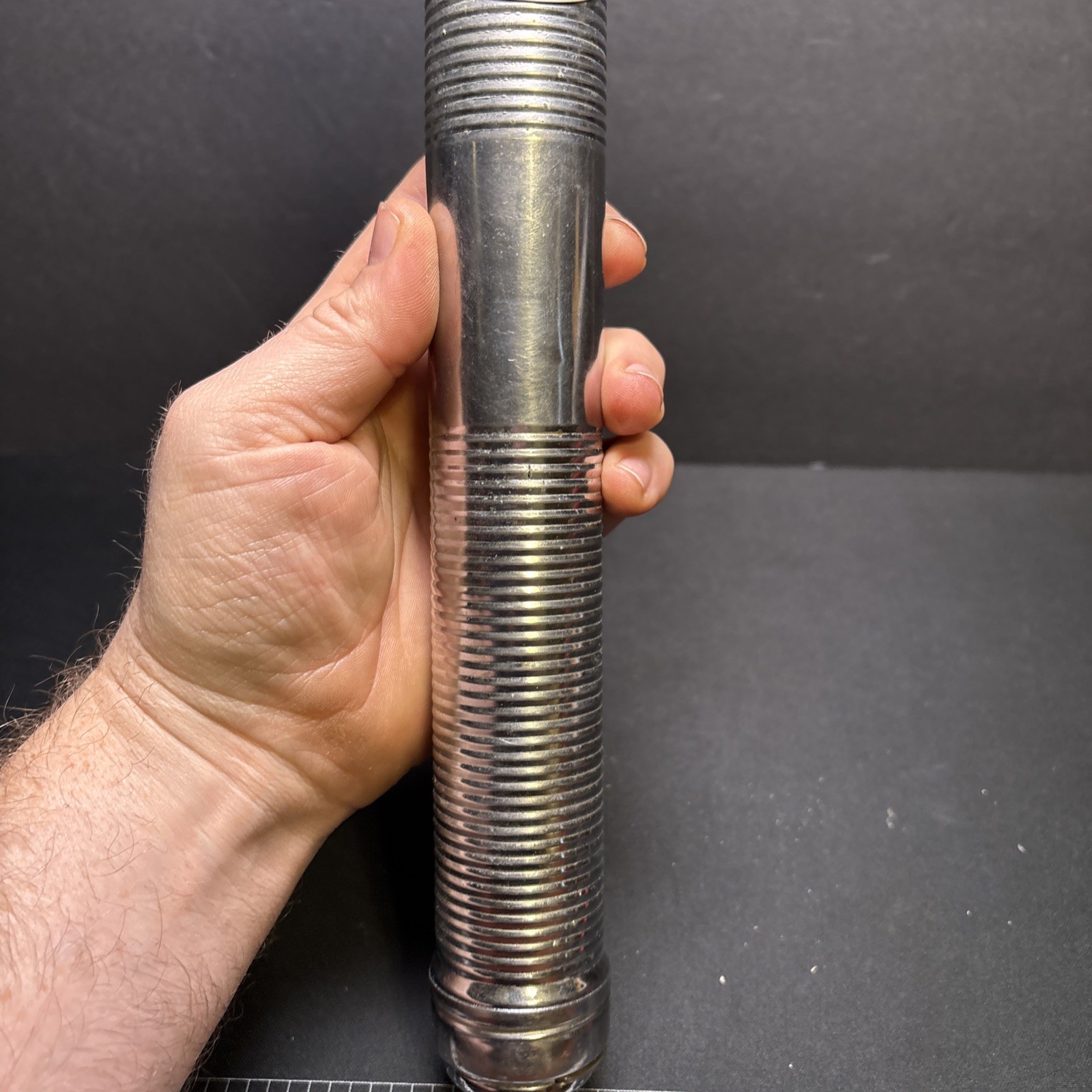 Vintage  TRU-TEST True Value Supreme Vintage 15” Chrome w Morse Code Button ASIS