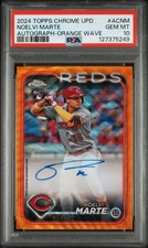 2024 TOPPS CHROME UPDATE CHROME BB UPDATE SER AUTOS NOELVI MARTE 9/25 PSA 10