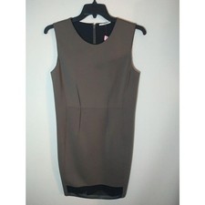 Tahari Avani Nutmeg Sleeveless Knee Nwt Dress Size 14 Classic Officey Boho