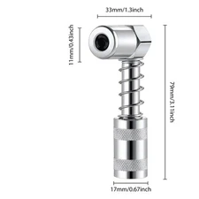 Grease Nozzle Adapter Grease Gun- Accessory 90 Degree Grease Coupler Adapter