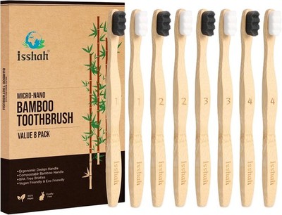 Extra Soft Bamboo Toothbrush, Micro Nano 20,000 Bristles Toothbrushes for