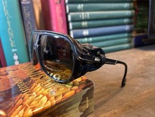 Vtg REI Glacier Aviator Black Sunglasses Climbing Mountaineering Ski