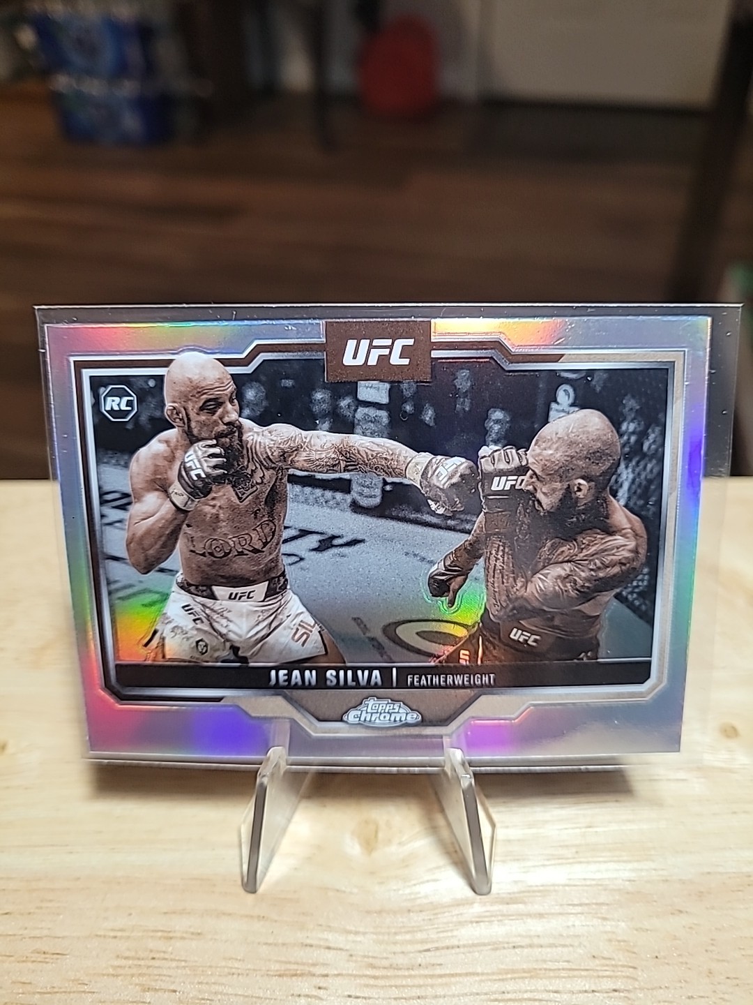 2025 UFC Topps Chrome Sephia Refractor Jean Silva Rc #56