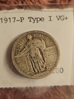 1917-P Standing Liberty Quarter Type 1 VG+ Better Date 90% Silver Key First Year — photo 1