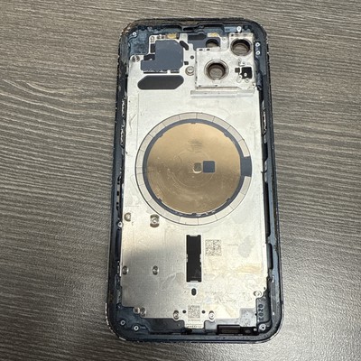 Original iPhone 13 Cracked Back Housing Frame Midnight Very