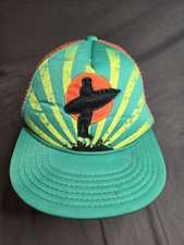 CALIFORNIA SURFER HAT SNAP BACK GREEN AND ORANGE YOUTH 4-16